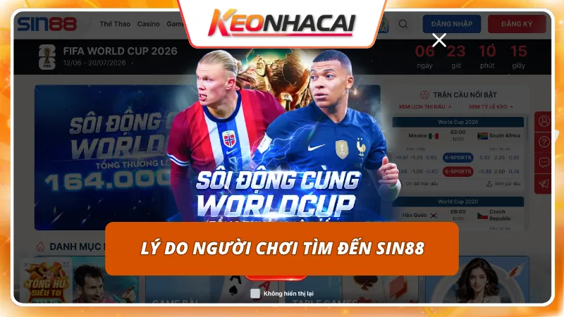 Sin88 2 Môi trường cá cược công bằng, xanh chín, chất lượng