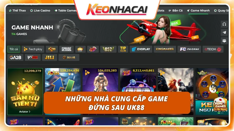 UK88 7 Nhiều sảnh cược cung cấp bởi thương hiệu phát hành game quốc tế